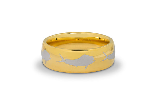 6MM Gold Dorado Tungsten Ring