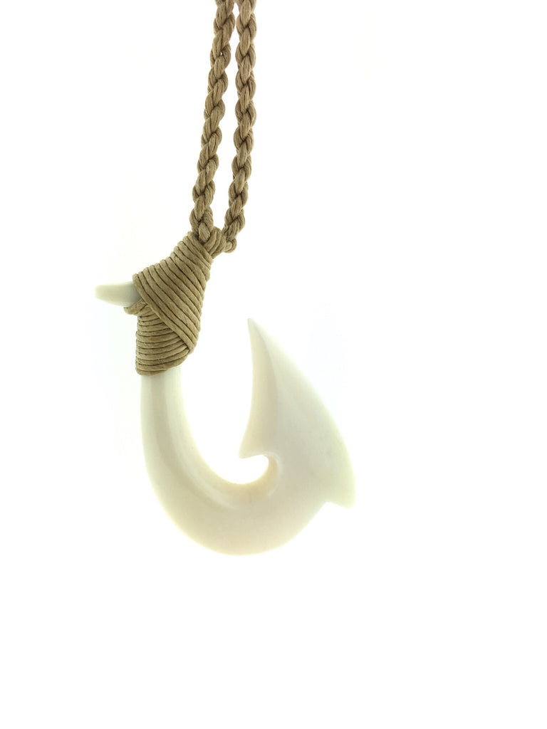 Hawaiian bone hook necklace