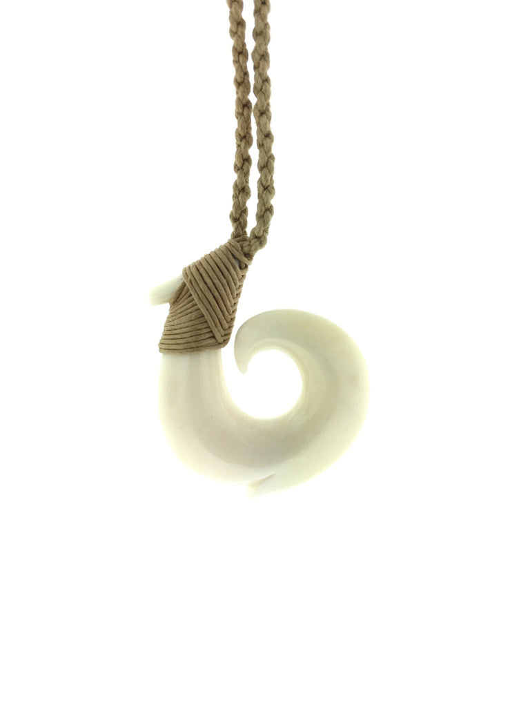 Hawaiian bone hook necklace