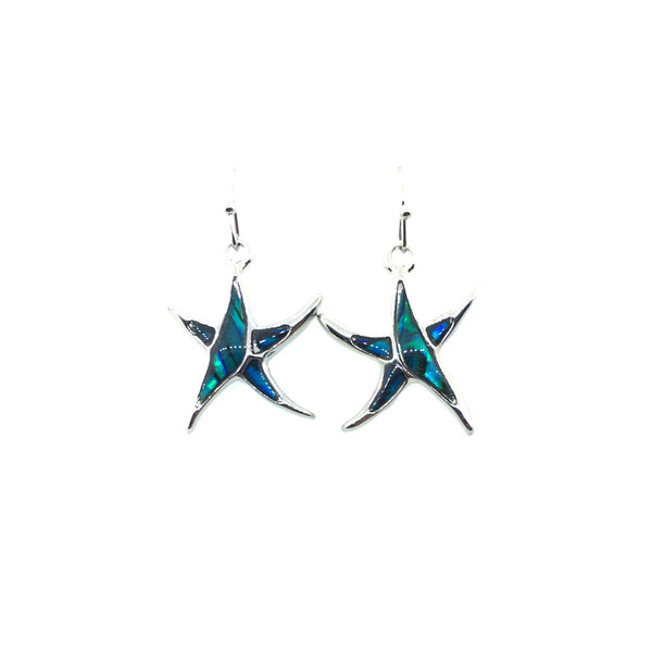 Abalone Shell Starfish Earrings