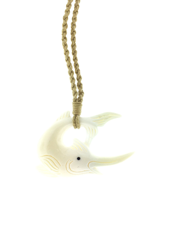 Hawaiian bone Marlin necklace