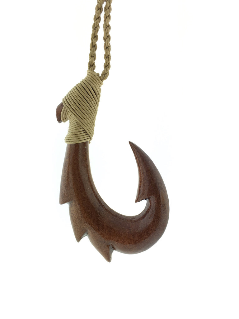 Hawaiian wood hook necklace