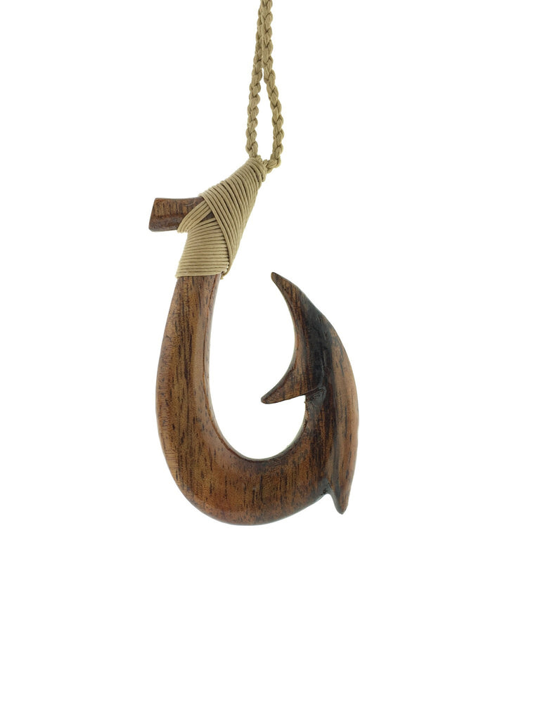 Hawaiian wood hook necklace