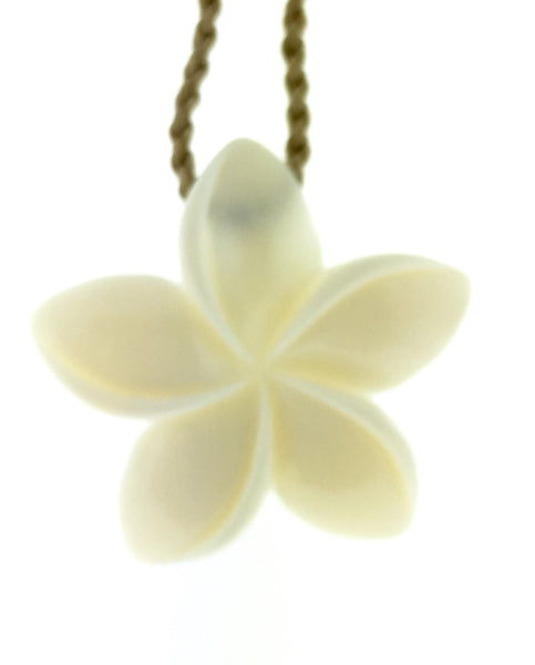 Hawaiian bone plumeria necklace