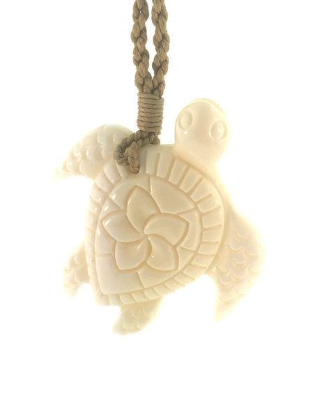 Hawaiian bone turtle necklace