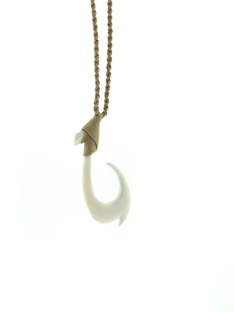 Hawaiian bone hook necklace