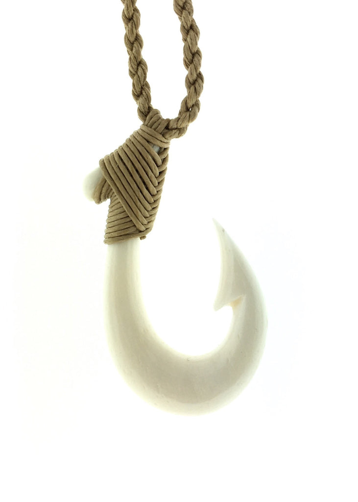 Hawaiian bone hook necklace