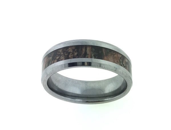 8MM True Country Tungsten Camo Ring