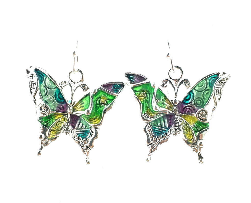 Multi colored Butterfly earrings