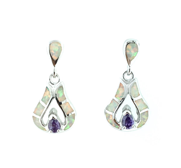 Opal and Sterling Sterling silver earrings