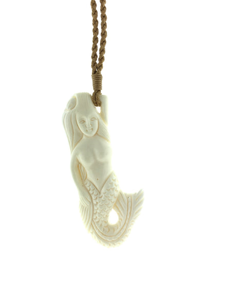 Hawaiian bone mermaid necklace