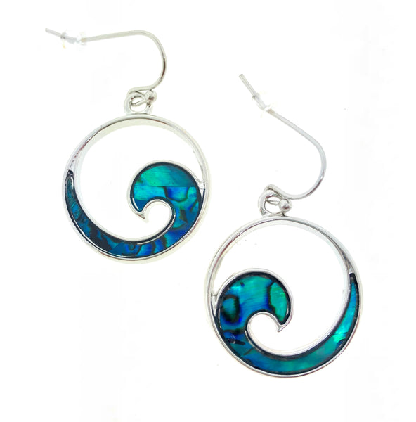 Abalone Wave Earrings