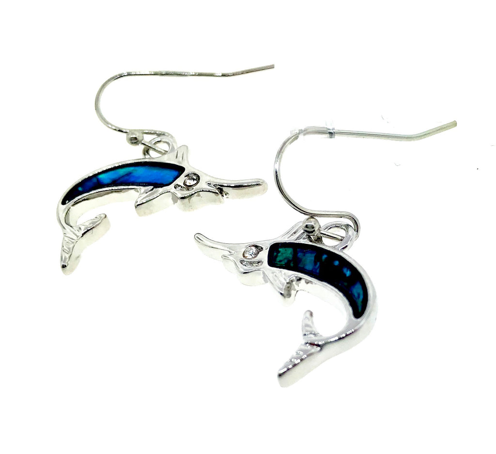 Abalone Marlin Earrings