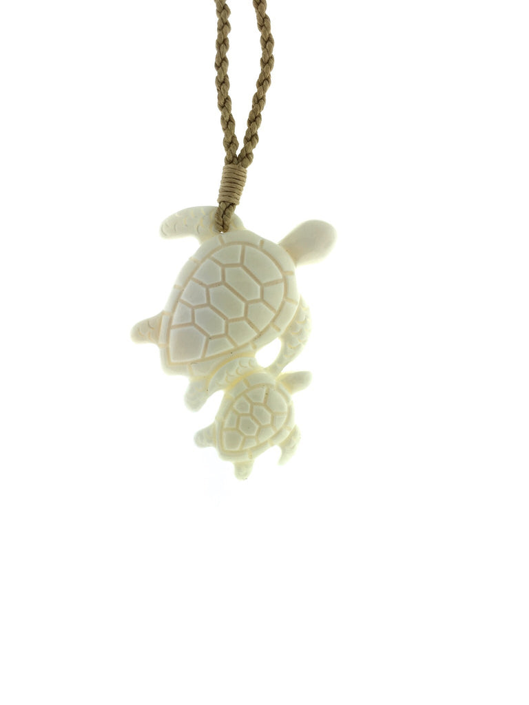 Hawaiian Bone turtle necklace – Blue Wave