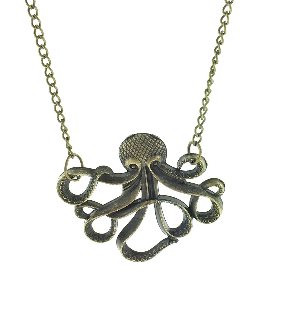 Bronze octopus necklace