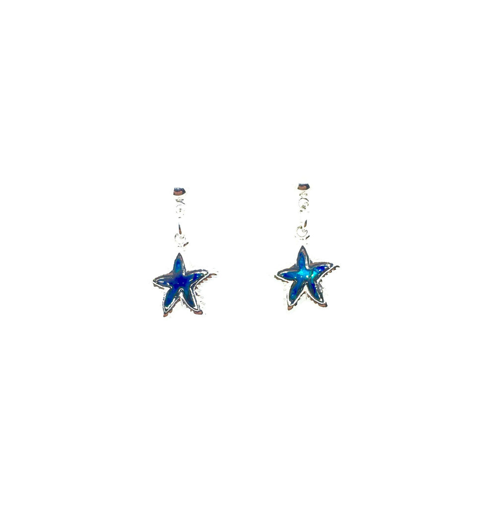 Abalone Shell Starfish Earrings