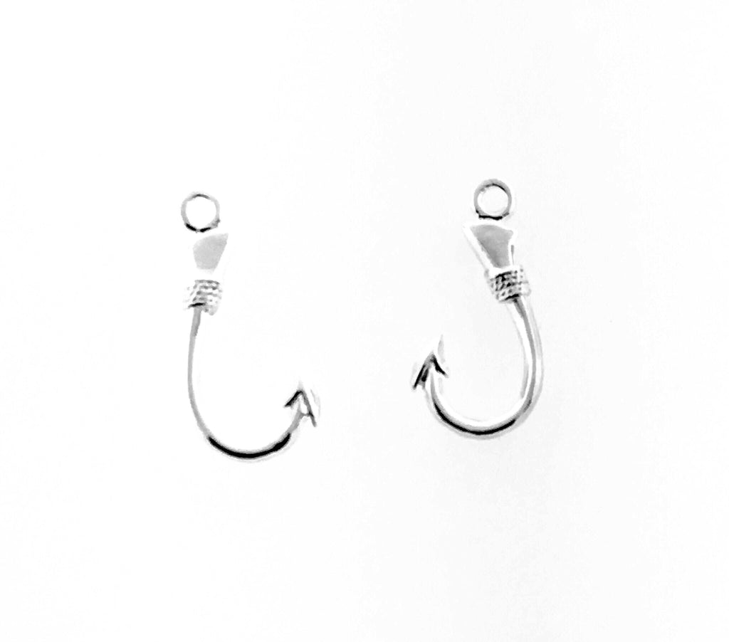 Silver Reef Post fish hook earrings