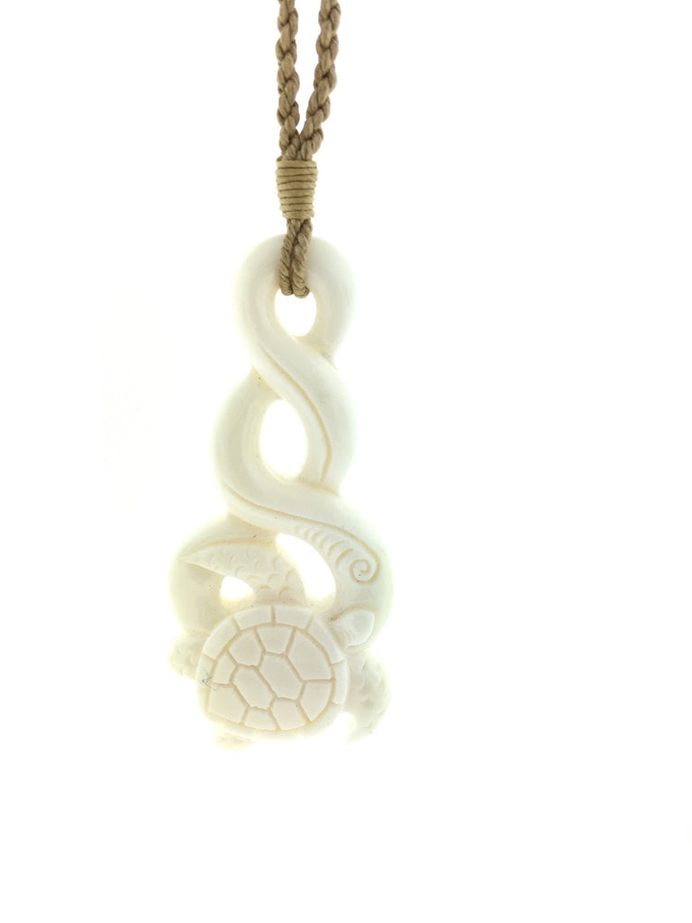 Hawaiian bone turtle necklace