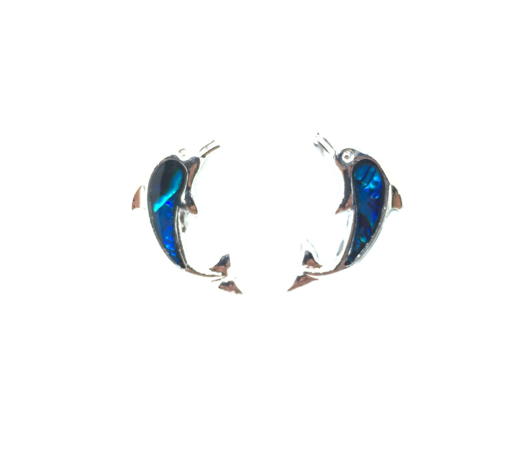 Abalone Shell post Dolphin Earrings