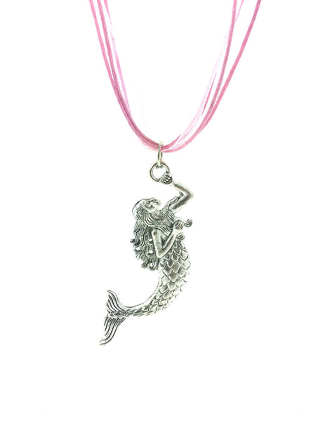 Pink mermaid necklace